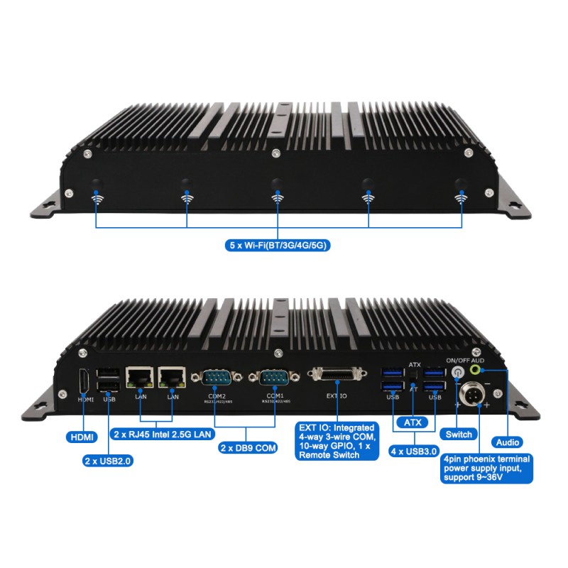 Fanless Industrial Pc Rs485 Core I7 - Computador Industrial Robusto Sem Ventilador Core