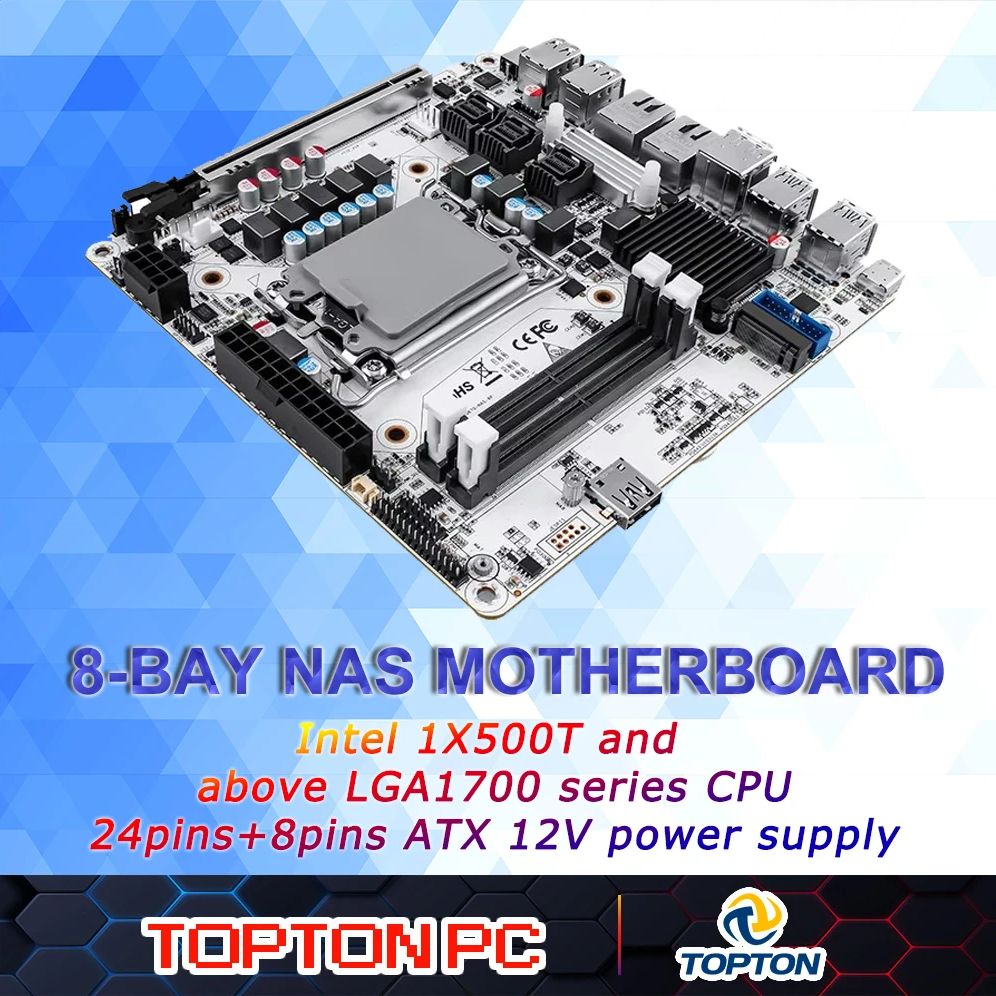 Nas Motherboard 8 Sata Mini Itx - Placa-mãe NAS Mini ITX de 8