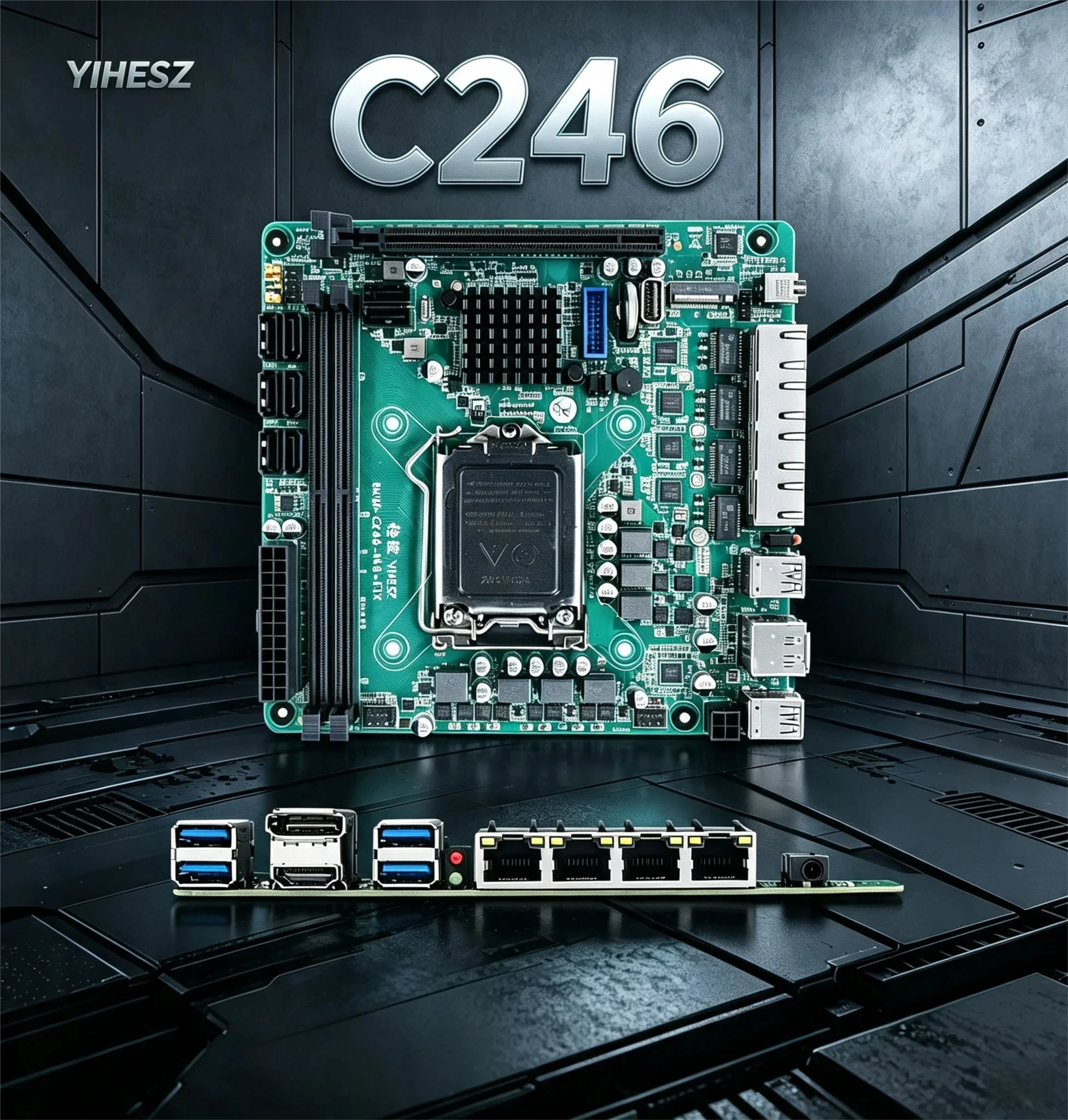 Placa-Mãe NAS ITX C246 Suporta - Nas Motherboard 8 Sata Mini Itx avaliação e preço