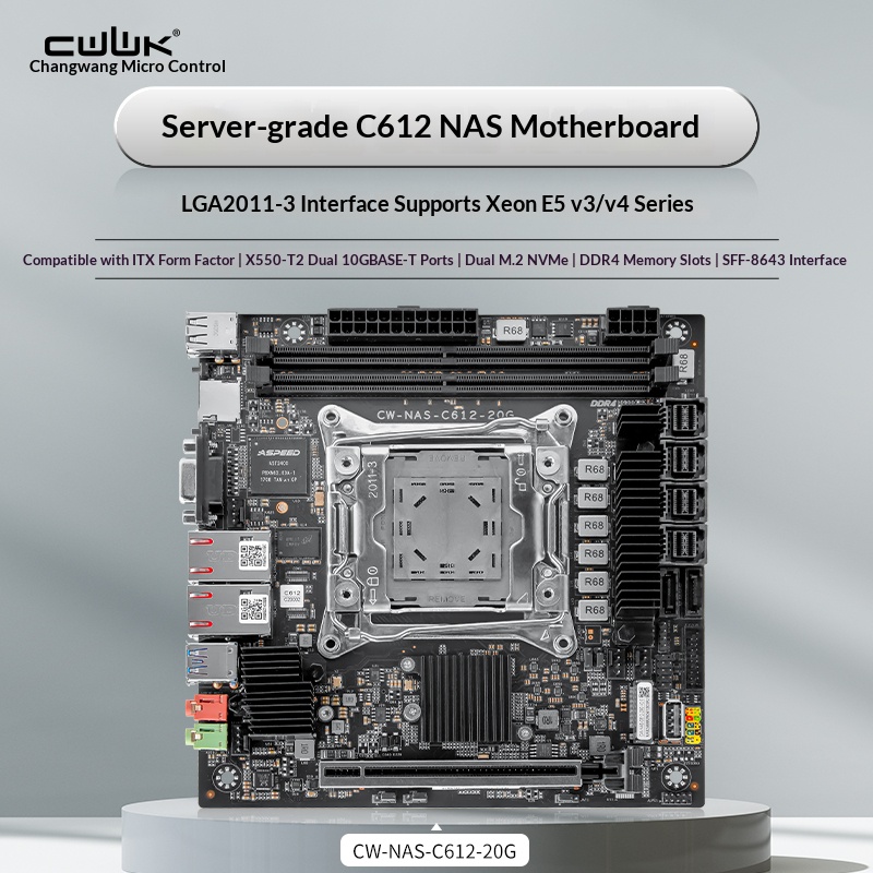 Placa-mãe C612 LGA 2011-3 Xeon - Nas Motherboard 8 Sata Mini Itx avaliação e preço