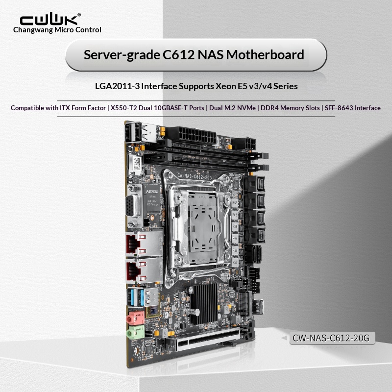 Placa-mãe C612 LGA 2011-3 Xeon - Nas Motherboard 8 Sata Mini Itx avaliação e preço