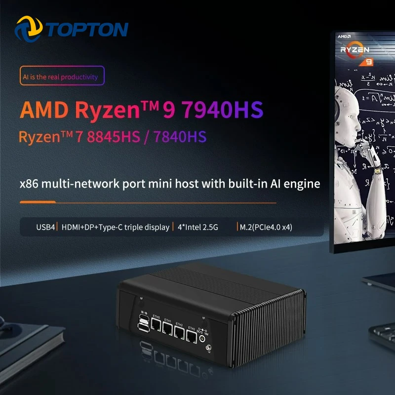 Venda Quente Mini roteador mac - Amd Ryzen 7 7840Hs Mini Pc avaliação e preço