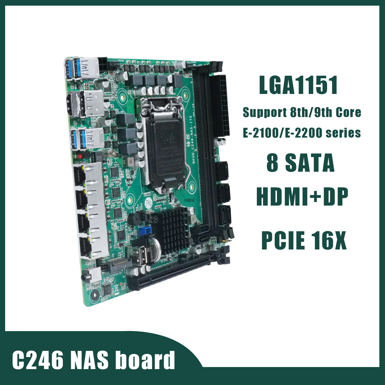 Placa Mãe NAS C246 8 SATA 3.0  - Nas Motherboard 8 Sata Mini Itx avaliação e preço