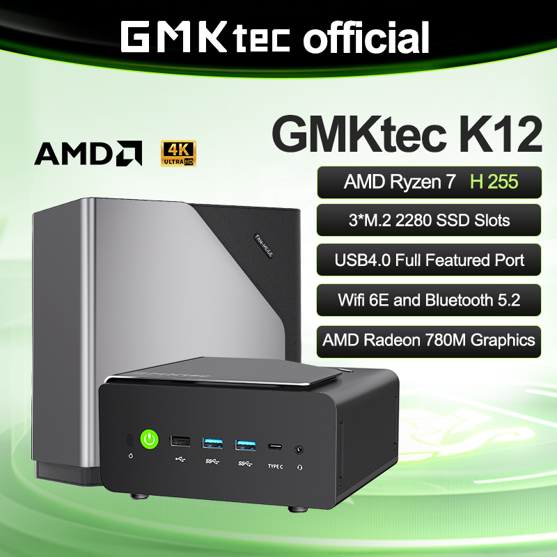 Mini PC GMKtec K12 AMD Ryzen ™ - Oculink Egpu Mini Pc avaliação e preço