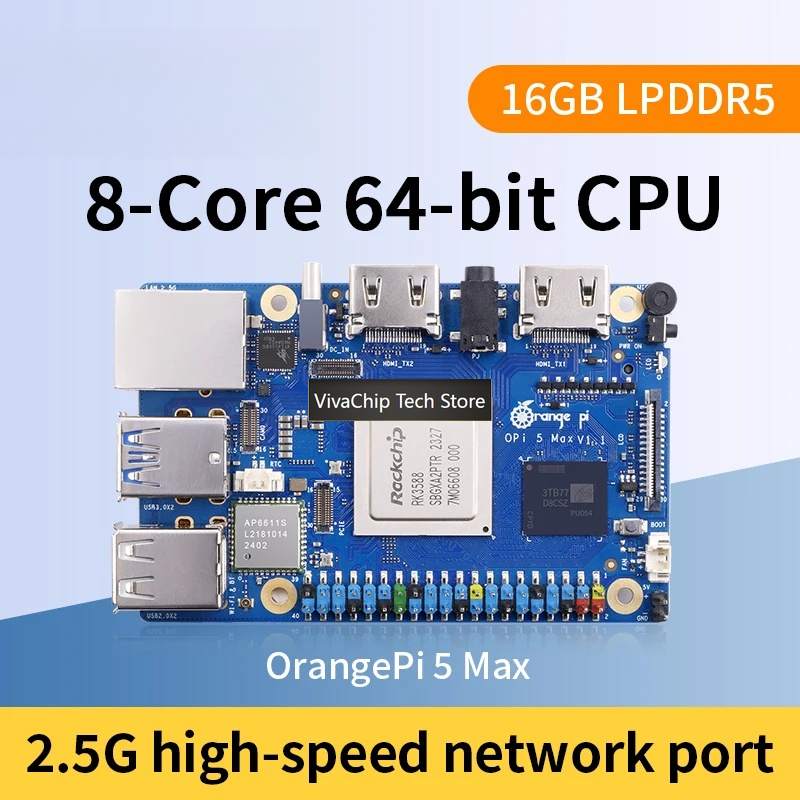 VivaChip TechOrange Pi 5 Max 1 - Rockchip Rk3588 Development Board avaliação e preço